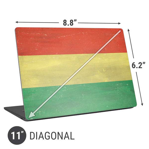 Bolivia Flag Distressed Universal Laptop 11in (8.8 x 6.2in) Skin